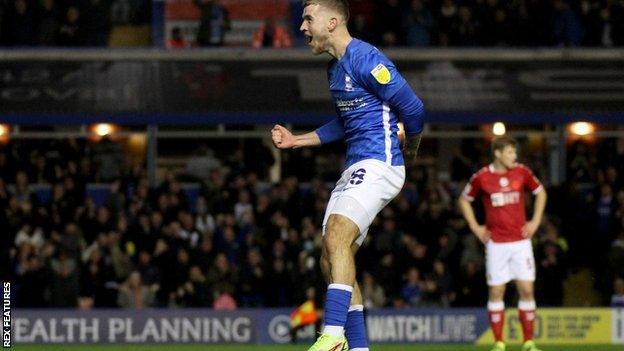 On-loan Australian Riley McGree had cause to celebrate his second Blues goal in successive home games