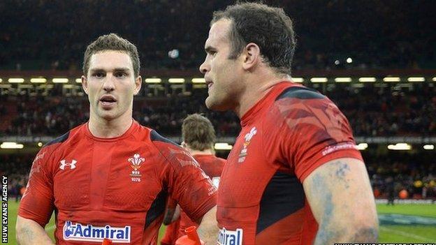 George North and Jamie Roberts