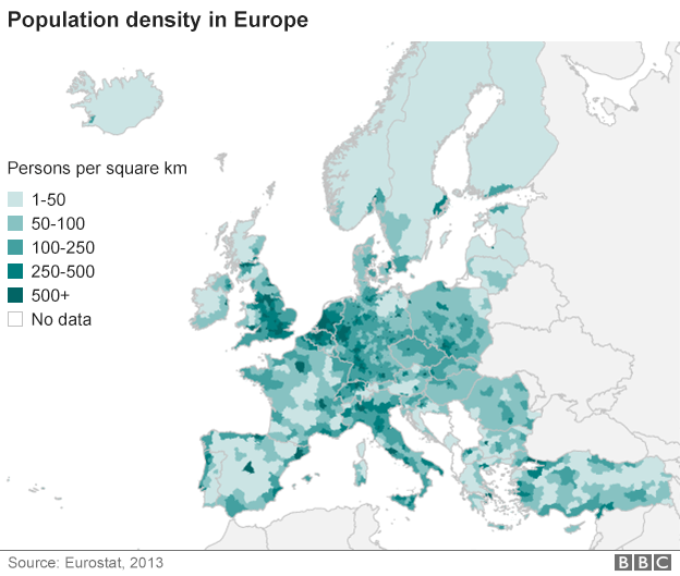 Population density map