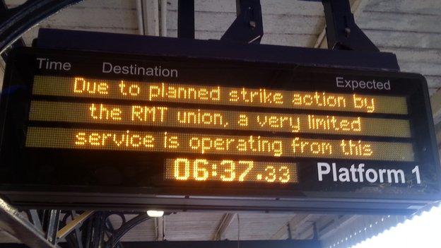 Railway information board