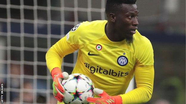 Andre Onana in action for Inter Milan