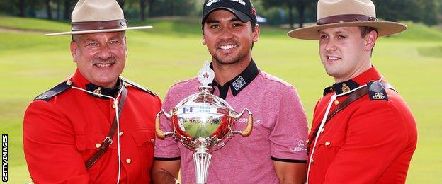 Jason Day with Canadian Open trophy