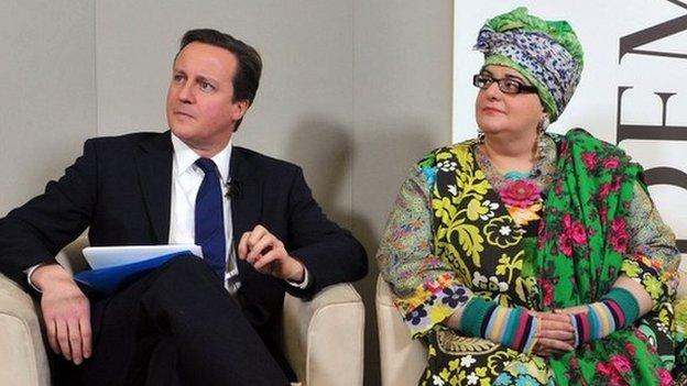 David Cameron and Camila Batmanghelidjh