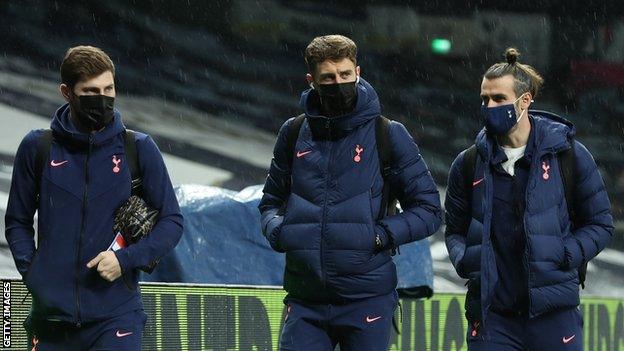 Ben Davies, Joe Rodon and Gareth Bale