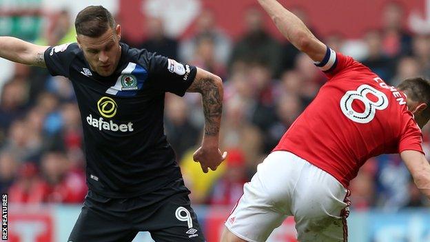 Anthony Stokes (left) in action for Blackburn Rovers