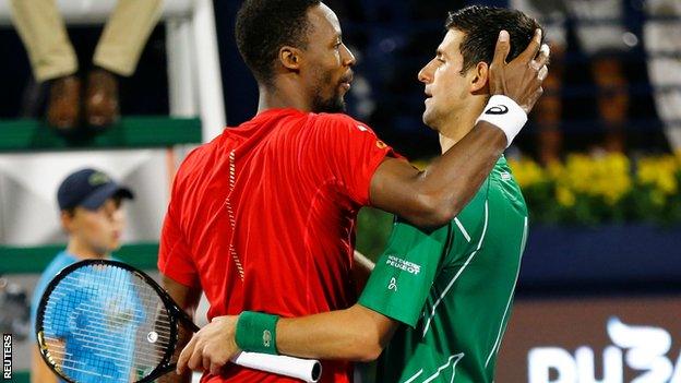 Novak Djokovic and Gael Monfils