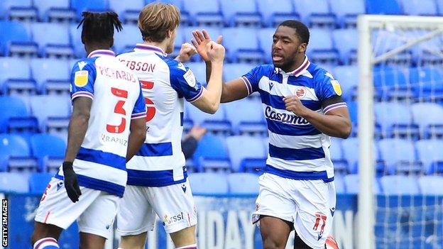 Yakou Meite celebrates a goal for Reading