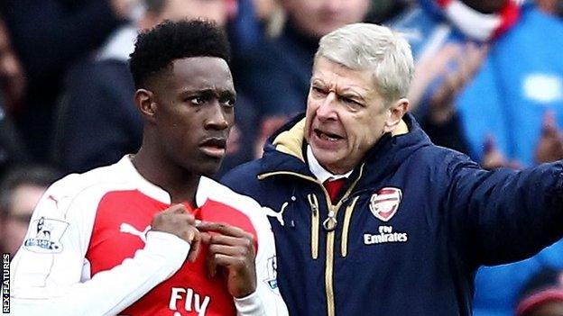 Danny Welbeck and Arsene Wenger