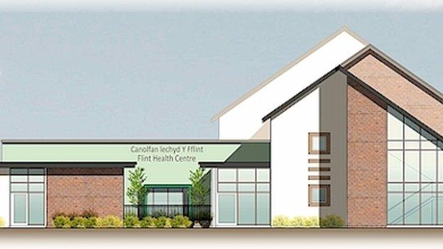 Flint Health Centre artist's impression