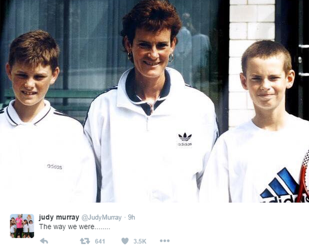 Tweet from Judy Murray: "The way we were..."