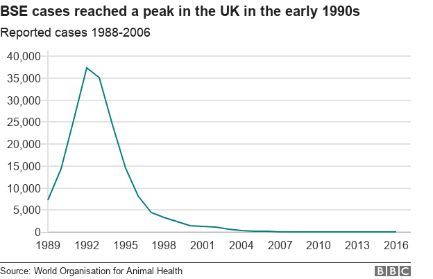 A chart showing BSE cases