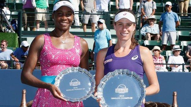 Venus Williams and Johanna Konta