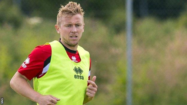 Richie Foran at Caley Thistle training