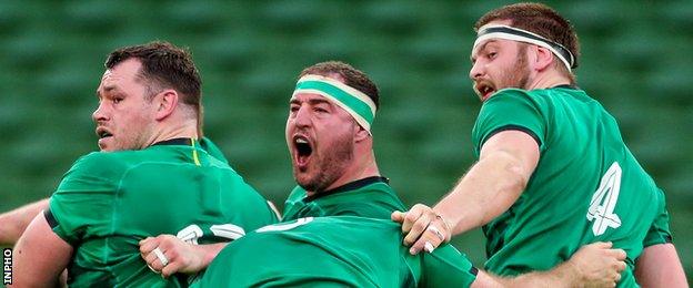 Cian Healy, Rob Herring and iain henderson