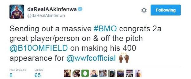 Akinfenwa tweet