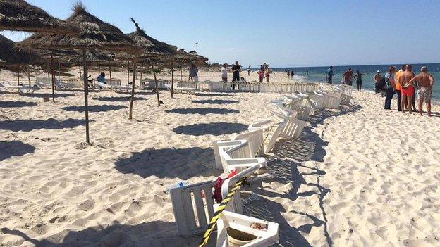 Beach in Tunisia where gunmen opened fire