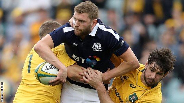 Finn Russell in action against Australia