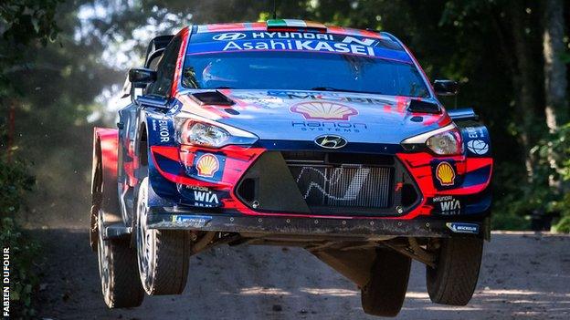 Craig Breen in action in his Hyundai