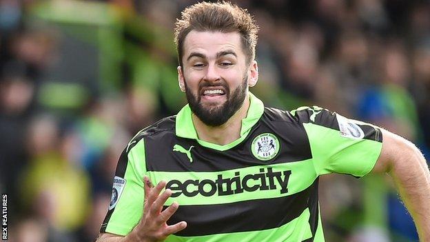 Aarran Racine playing for Forest Green