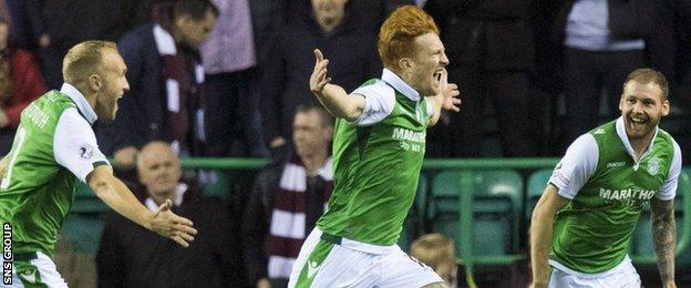 Hibs striker Simon Murray has scored three goals in Hibs' run of four wins on the trot