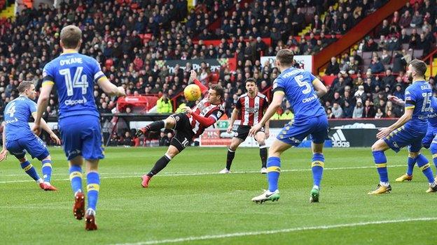 Billy Sharp scores for Sheffield United