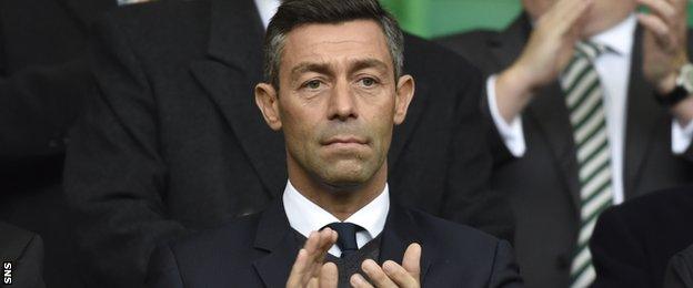 New Rangers manager Pedro Caixinha at Celtic Park