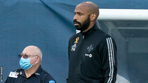 Thierry Henry on the sidelines at MLS club Montreal