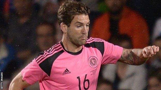 Charlie Mulgrew in action for Scotland against France