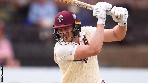 Josh Davey batting for Somerset