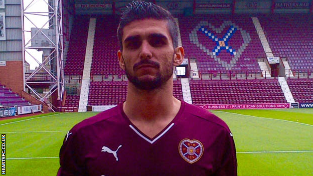 Brazilian defender Igor Rossi Branco at Tynecastle