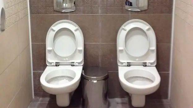 Two toilets side-by-side