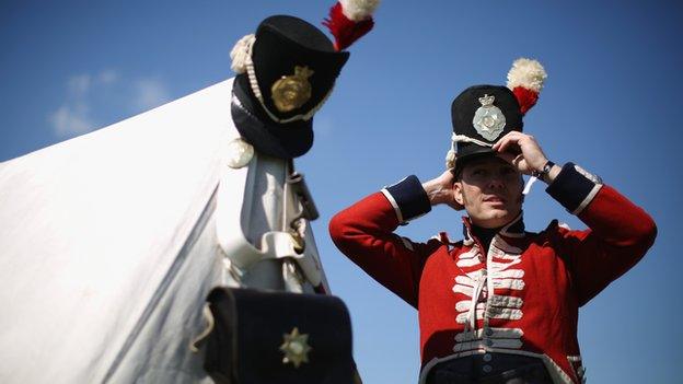 Waterloo re-enactment enthusiasts