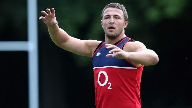 Sam Burgess in England training