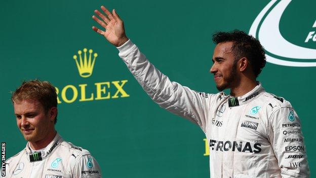 Nico Rosberg (left) and Lewis Hamilton