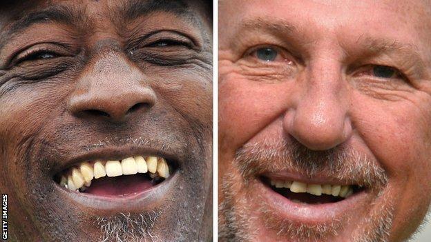 Split screen: Sir Viv Richards and Sir Ian Botham