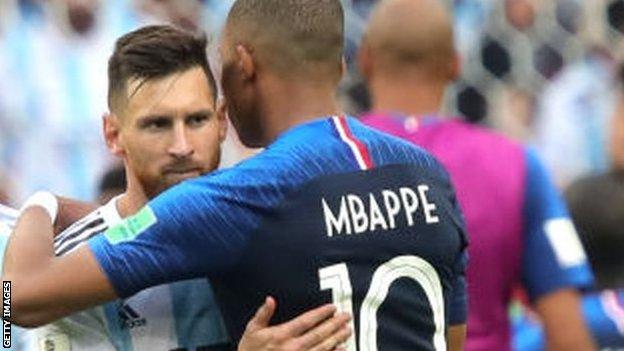 Kylian Mbappe and Lionel Messi