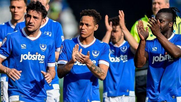 Portsmouth players take applause