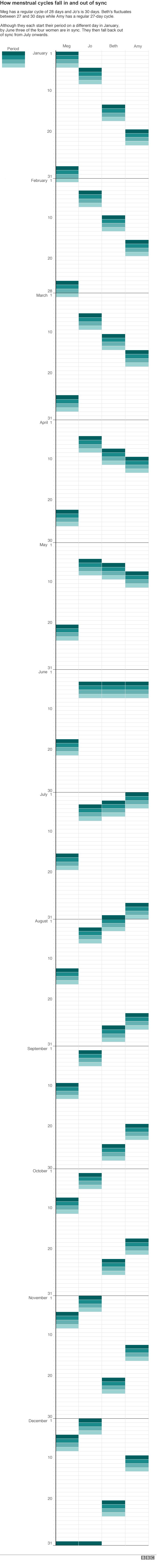 Menstrual cycle chart