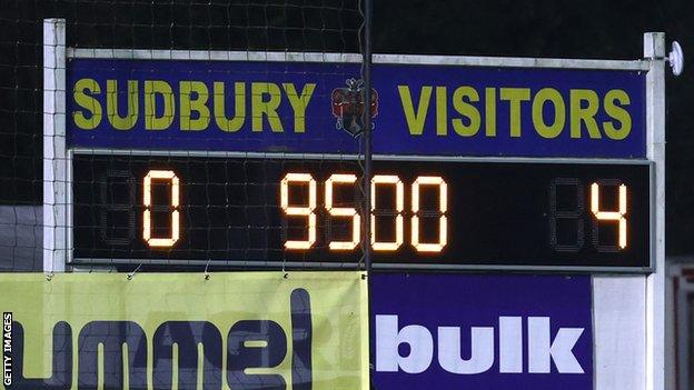 Friday's FA Cup first round match between AFC Sudbury and Colchester United.