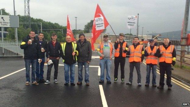 Striking ferry workers