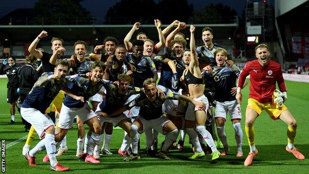 Barnsley celebrate staying up