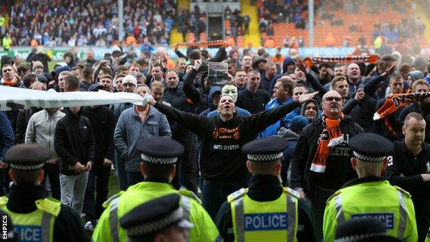 Blackpool protest Huddersfield