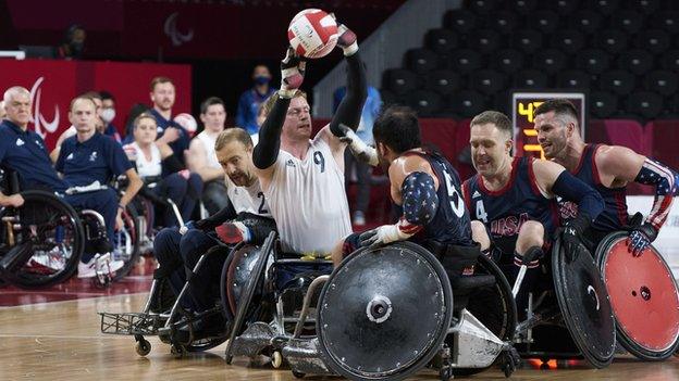 Great Britain wheelchair rugby player Jim Roberts in the Tokyo 2020 final