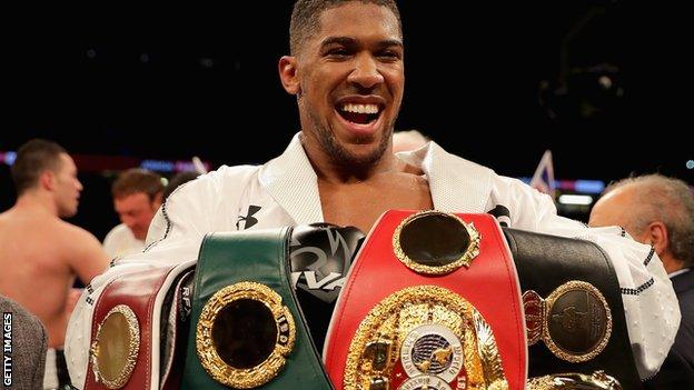 Anthony Joshua added more titles with victory over Joseph Parker