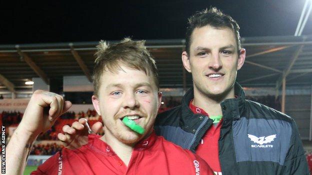 James Davies will be in Treviso on Sunday while Aaron Shingler will be recovering from his efforts for Wales against England at Twickenham on Saturday