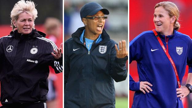 Silvia Neid, Hope Powell and Jill Ellis