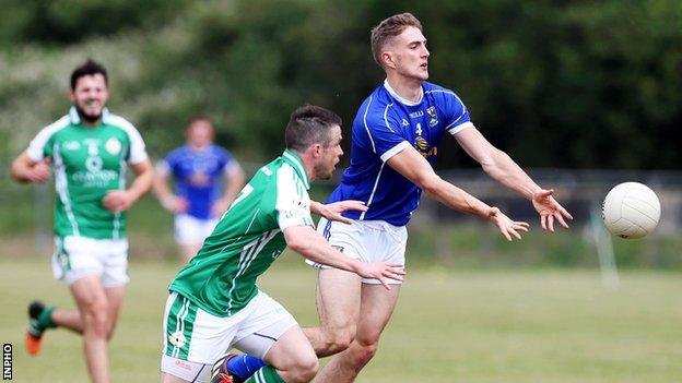 Killian Clarke in action for Cavan against London on Saturday