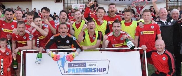 Cliftonville celebrated a Uefa windfall worth more than £200,000