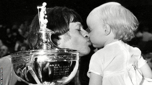 Alex Higgins and daughter Lauren