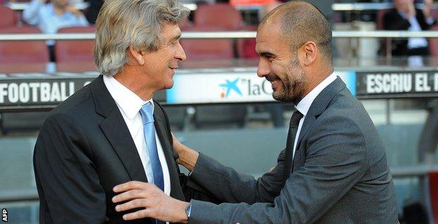 Manuel Pellegrini and Pep Guardiola